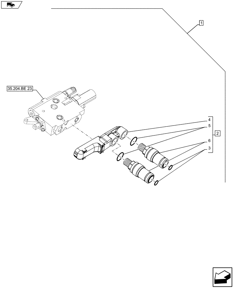 Схема запчастей Case IH FARMALL 115U - (88.035.AA[07]) - DIA KIT - 3RD REMOTE NOT CONFIGURABLE DETENT - 2 COUPLE DE LUXE (88) - ACCESSORIES