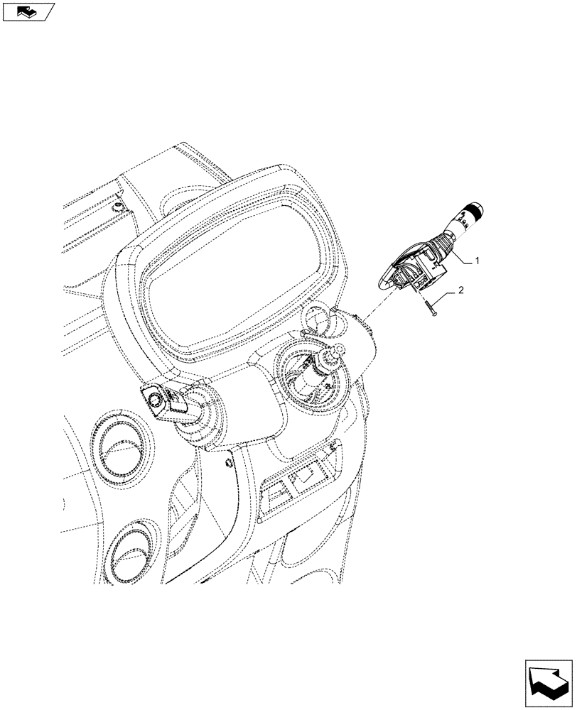 Схема запчастей Case IH FARMALL 85C - (55.405.AX[01]) - LIGHT SWITCH - ISO (55) - ELECTRICAL SYSTEMS