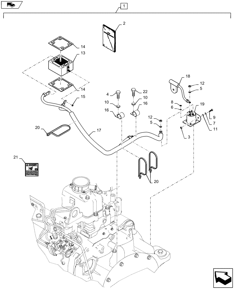 Схема запчастей Case IH 440CT - (88.010.02) - DIA KIT, GRID HEATER (88) - ACCESSORIES