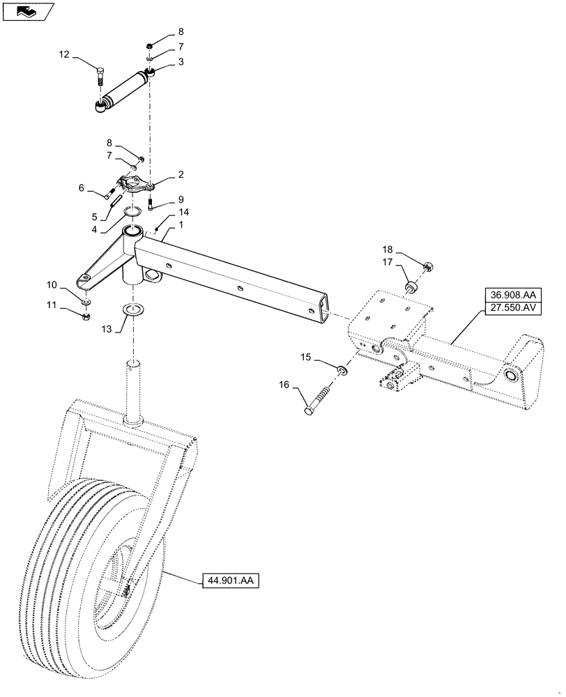 Схема запчастей Case IH WD1203 - (27.550.AU[02]) - EXTENSION, REAR AXLE ASSY, HIGH SPEED (27) - REAR AXLE SYSTEM