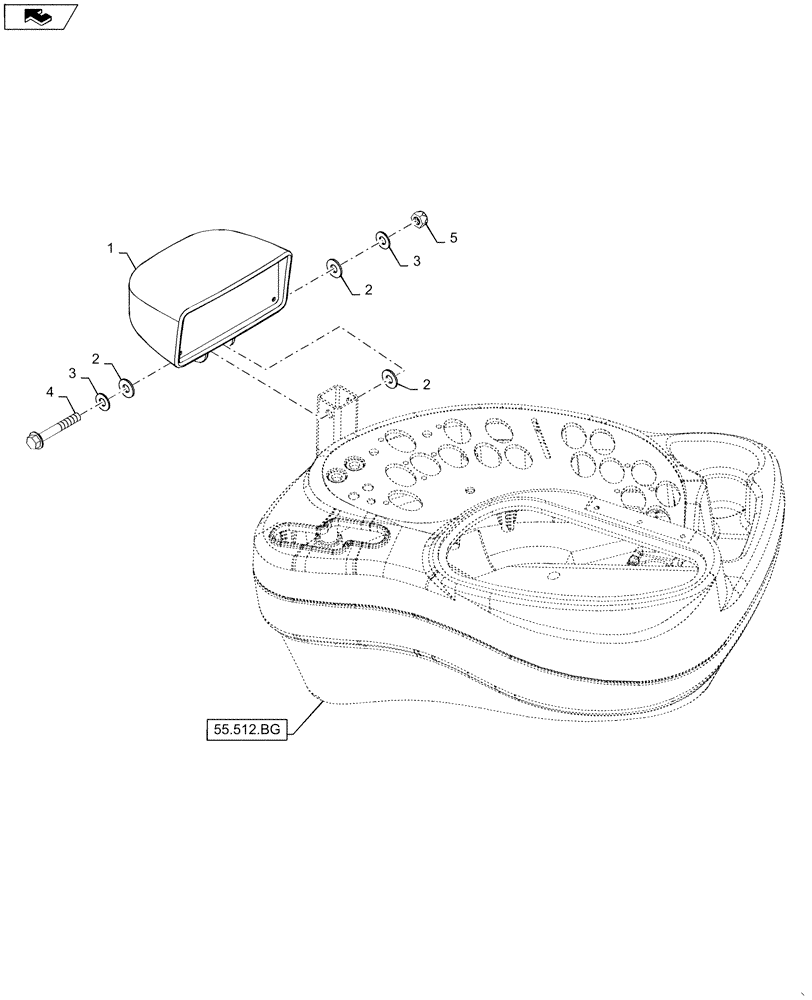 Схема запчастей Case IH WD1903 - (55.520.AX) - DISPLAY, STANDARD , LINE (55) - ELECTRICAL SYSTEMS