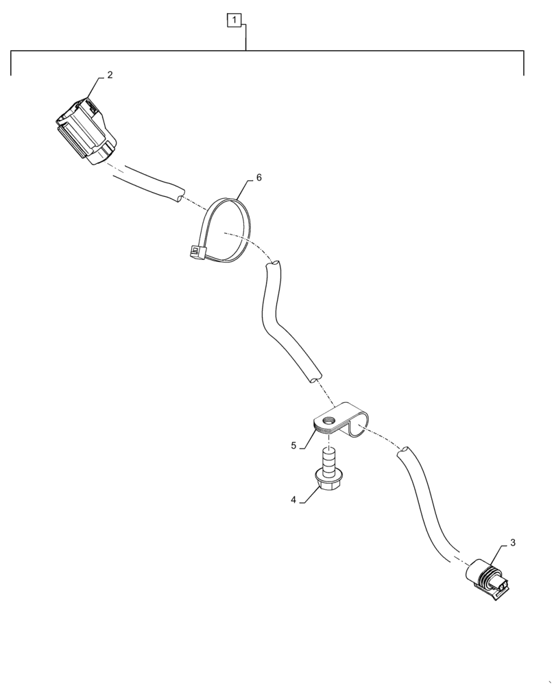 Схема запчастей Case IH MAGNUM 315 - (55.100.DP[05]) - HARNESS, FRONT PTO (55) - ELECTRICAL SYSTEMS