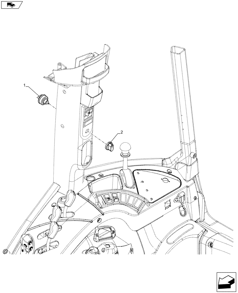 Схема запчастей Case IH FARMALL 105C - (55.405.BP[01]) - LIMIT SWITCH, W/ CAB (55) - ELECTRICAL SYSTEMS