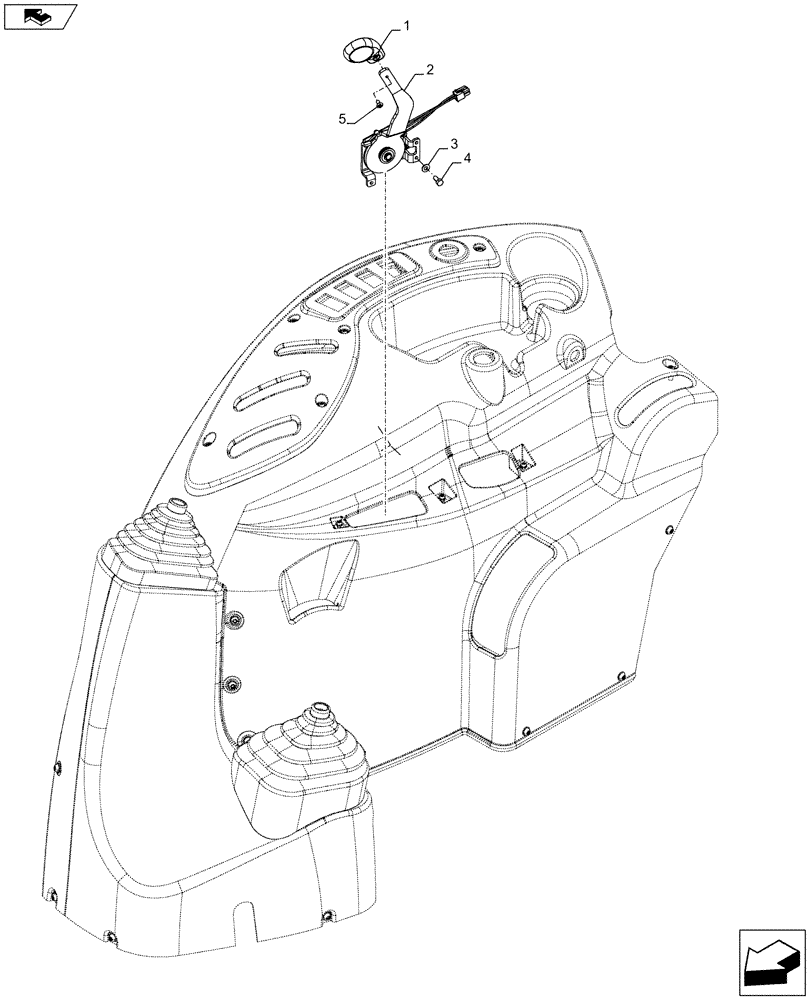 Схема запчастей Case IH FARMALL 105C - (55.525.AL[02]) - HAND THROTTLE CONTROL LEVER (55) - ELECTRICAL SYSTEMS