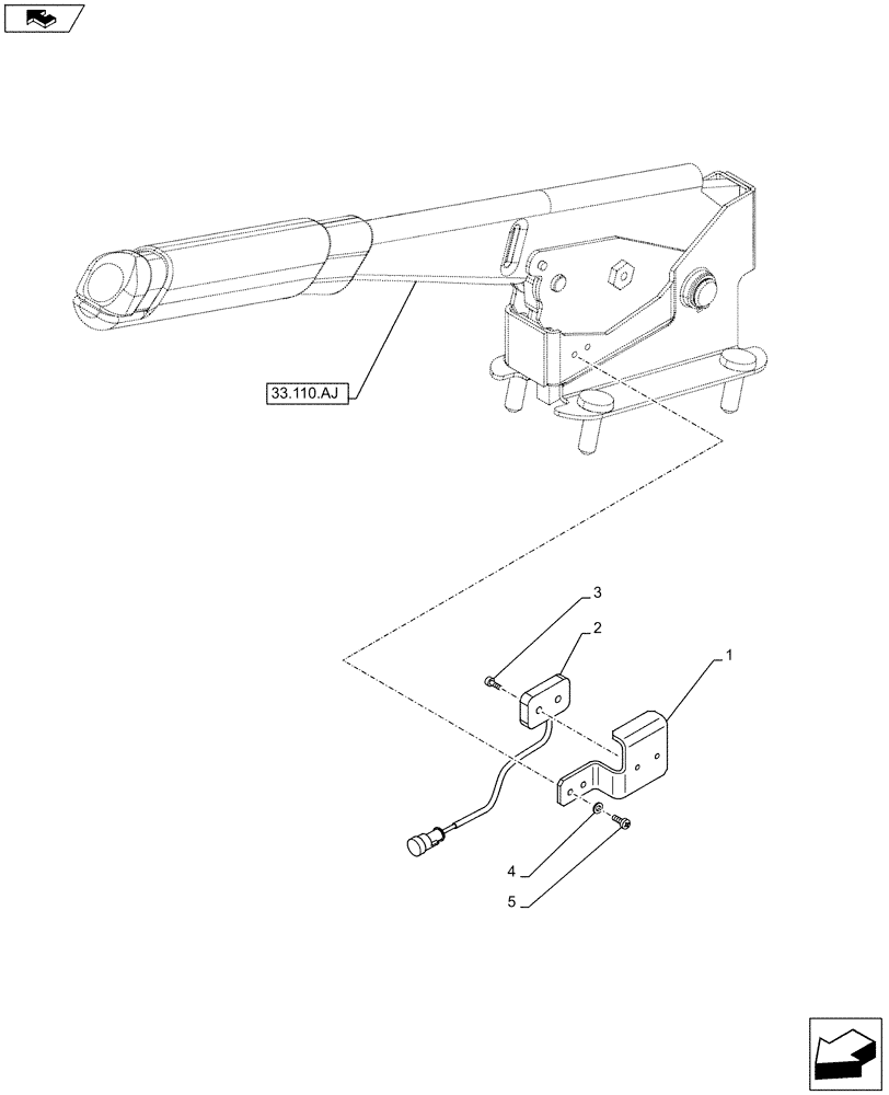 Схема запчастей Case IH FARMALL 85C - (55.519.AA) - VAR - 390400, 337401 - PARKING BRAKE, SWITCH (55) - ELECTRICAL SYSTEMS