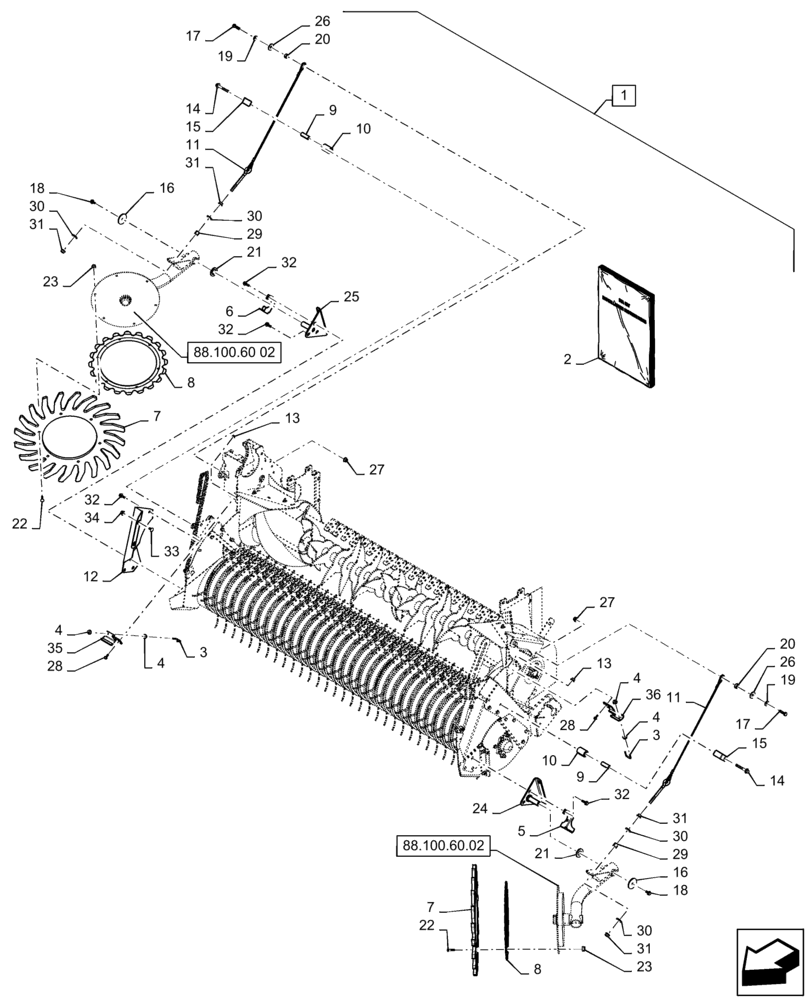 Схема запчастей Case IH RB465 - (88.100.60[01]) - VAR - 717760 - DIA KIT, GATHERING WHEEL, OVERSHOT FEEDER BALERS (88) - ACCESSORIES