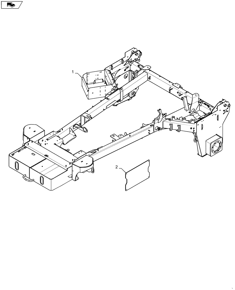 Схема запчастей Case IH WD1903 - (39.100.AC) - MAIN FRAME, WEIGHTS (39) - FRAMES AND BALLASTING