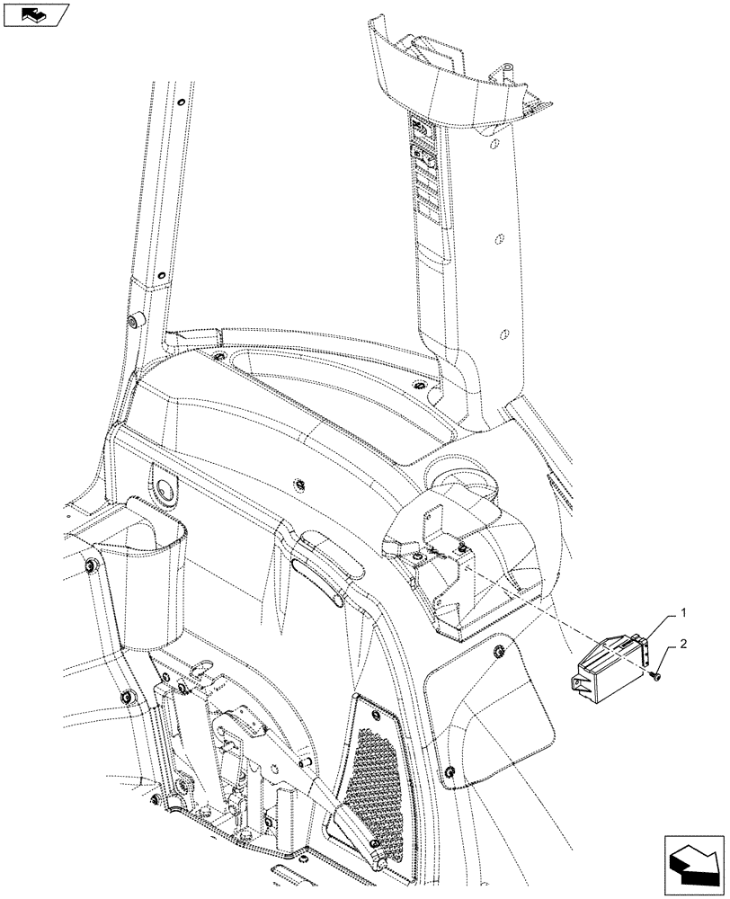 Схема запчастей Case IH FARMALL 85C - (55.404.DB[01]) - FLASHER UNIT, W/ CAB (55) - ELECTRICAL SYSTEMS