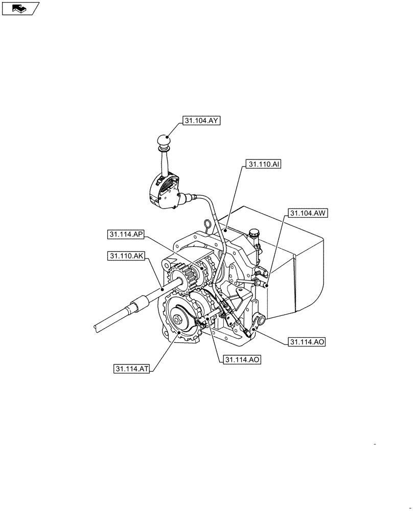 Схема запчастей Case IH FARMALL 95C - (31.000.00) - SECTION INDEX - IMPLEMENT POWER TAKE-OFF (31) - IMPLEMENT POWER TAKE OFF