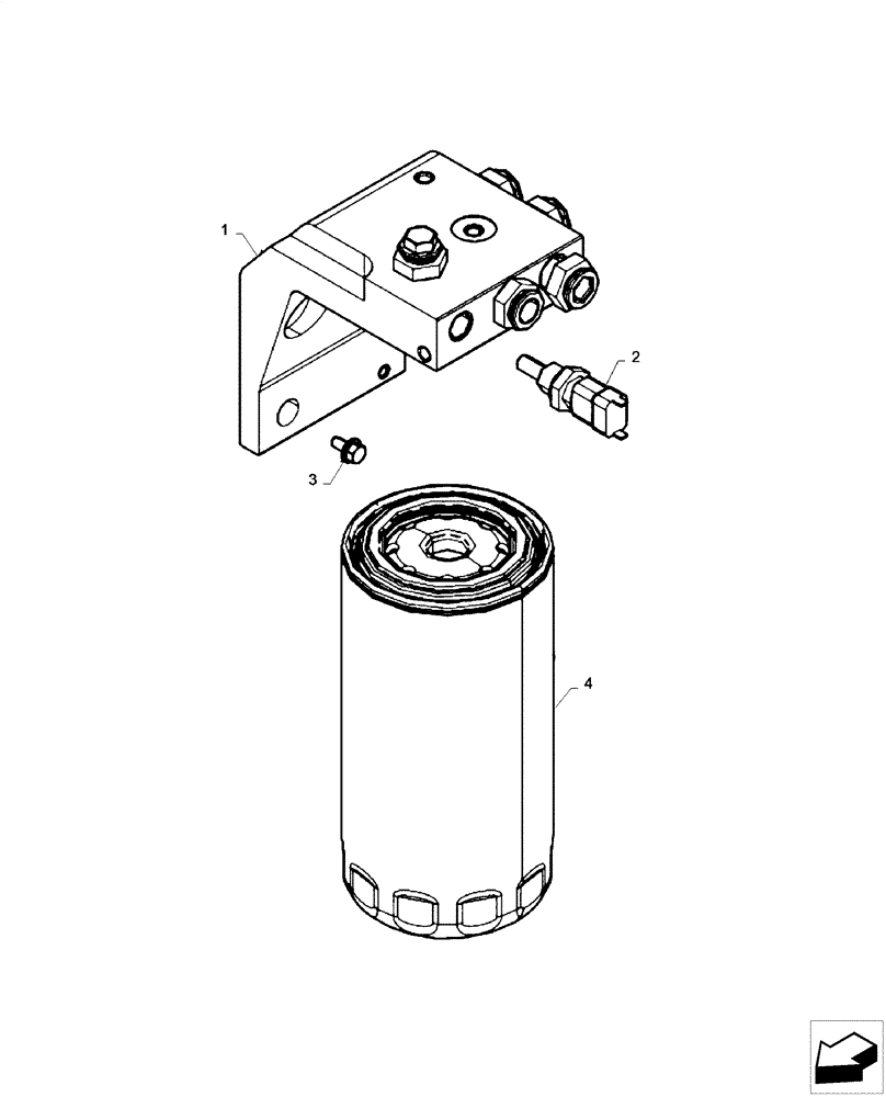 Схема запчастей Case IH F4HE0484D B101 - (10.206.AG) - FUEL FILTER (10) - ENGINE