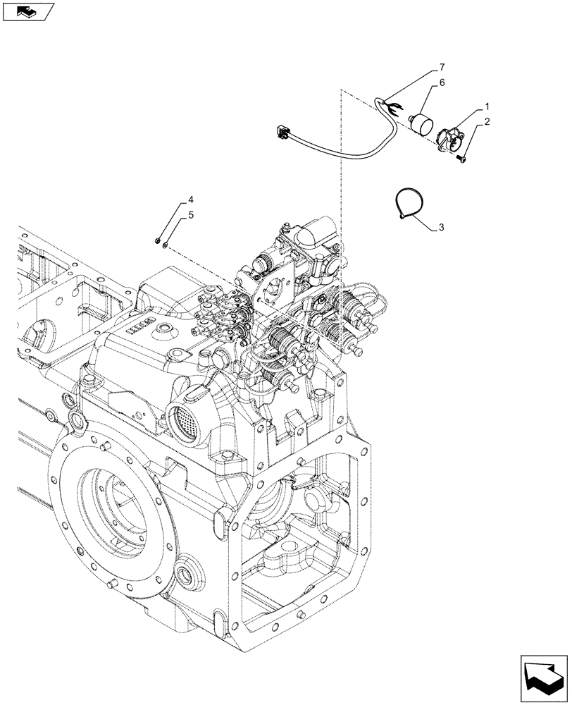 Схема запчастей Case IH FARMALL 95C - (55.510.BM[04]) - POWER SOCKET, REAR - NA (55) - ELECTRICAL SYSTEMS