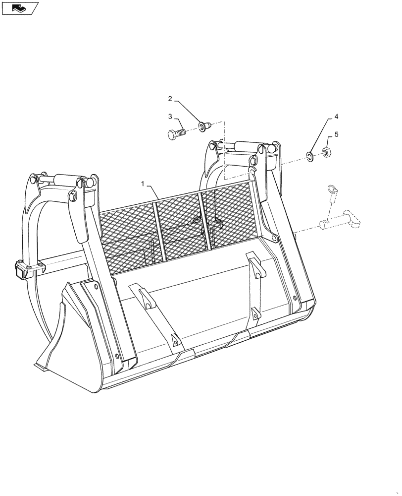 Схема запчастей Case IH L735 - (82.300.AX[13]) - VAR - 717509006 - BACK SCREEN FOR HD GRAPPLES, ROUND BALE KING (82) - FRONT LOADER & BUCKET