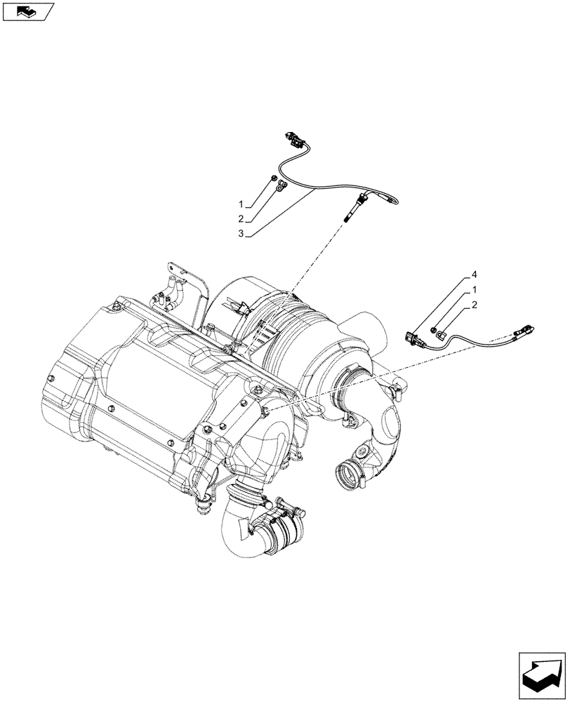 Схема запчастей Case IH FARMALL 95C - (55.989.AA) - VAR - 391013 - DPF, SENSOR (55) - ELECTRICAL SYSTEMS