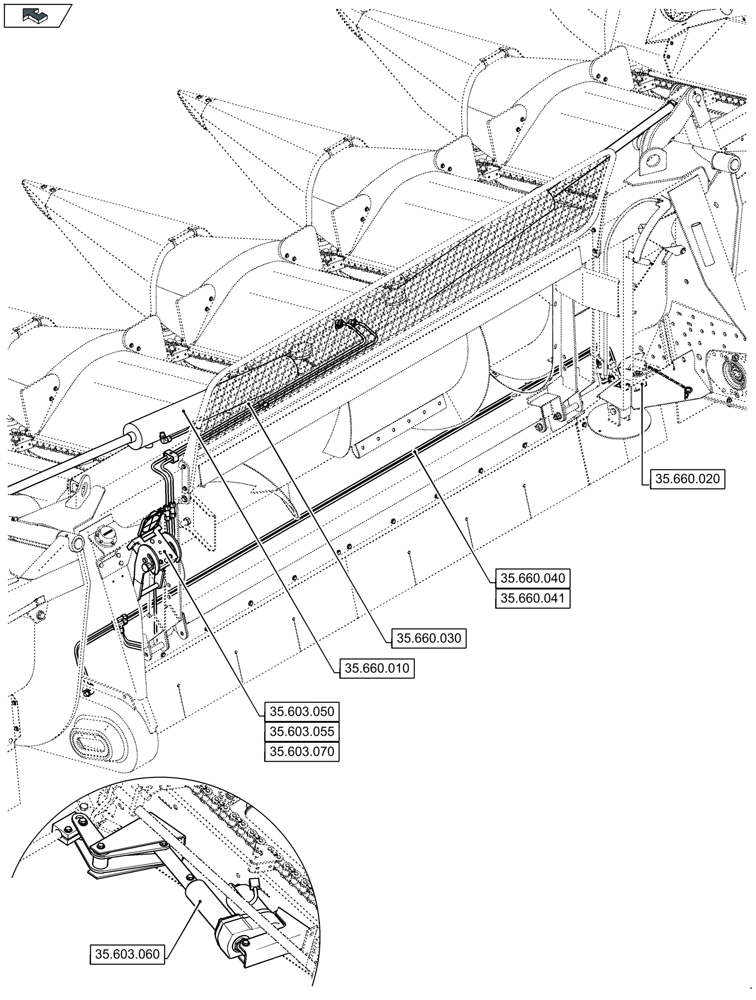 Схема запчастей Case IH 2608XF - (00.000.35[01]) - PICTORIAL INDEX - HYDRAULIC SYSTEMS (00) - GENERAL & PICTORIAL INDEX