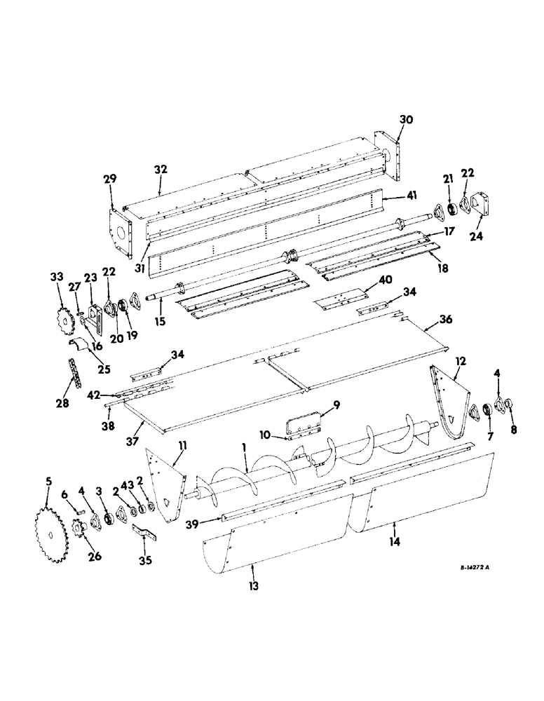 Схема запчастей Case IH 328N - (C-05) - AUGER, BEATER AND DRIVE (58) - ATTACHMENTS/HEADERS