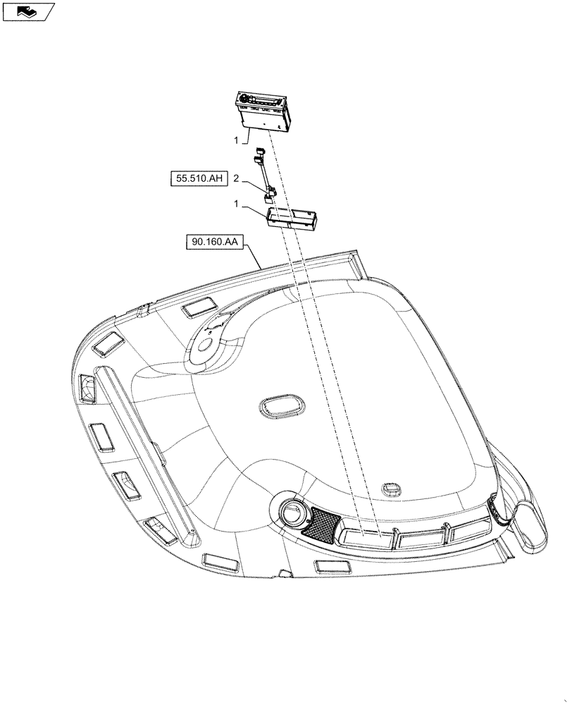 Схема запчастей Case IH WD2303 - (55.512.AA[03]) - RADIO (55) - ELECTRICAL SYSTEMS