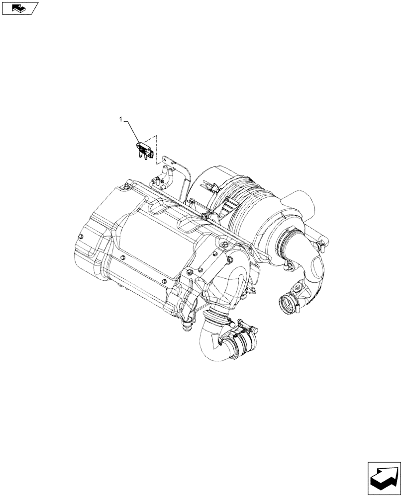 Схема запчастей Case IH FARMALL 85C - (55.989.AE) - VAR - 391013 - DPF, SENSOR (55) - ELECTRICAL SYSTEMS