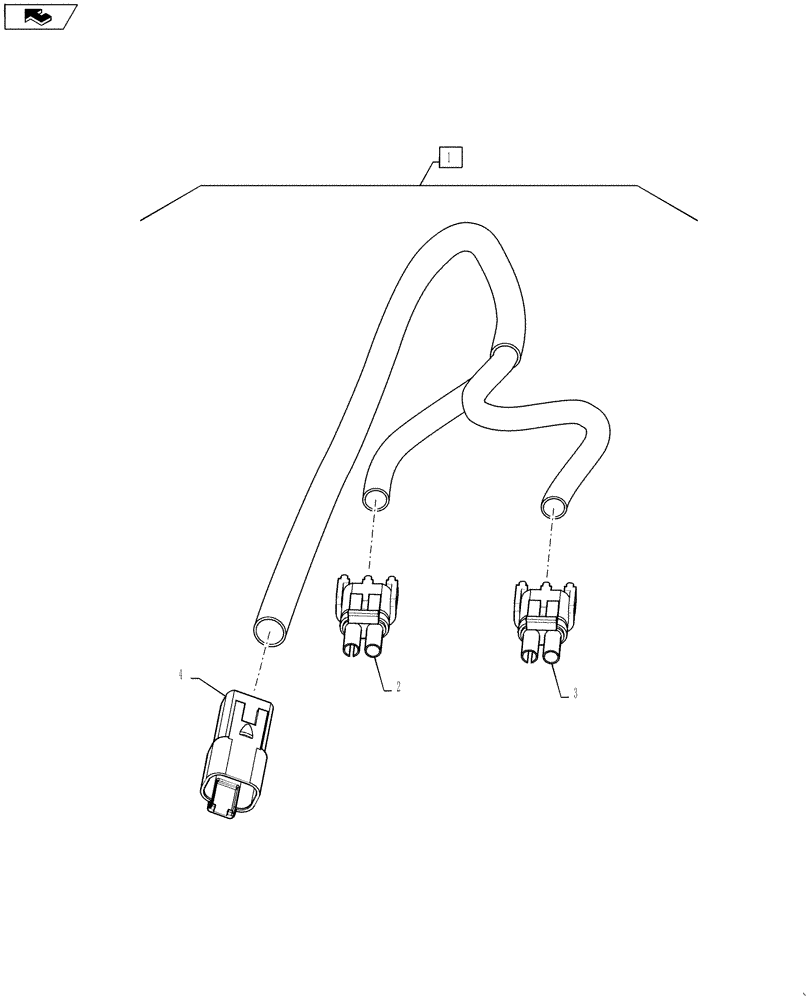 Схема запчастей Case IH MAGNUM 235 - (55.100.DP[07]) - HARNESS, PARK BRAKE SWITCH (55) - ELECTRICAL SYSTEMS