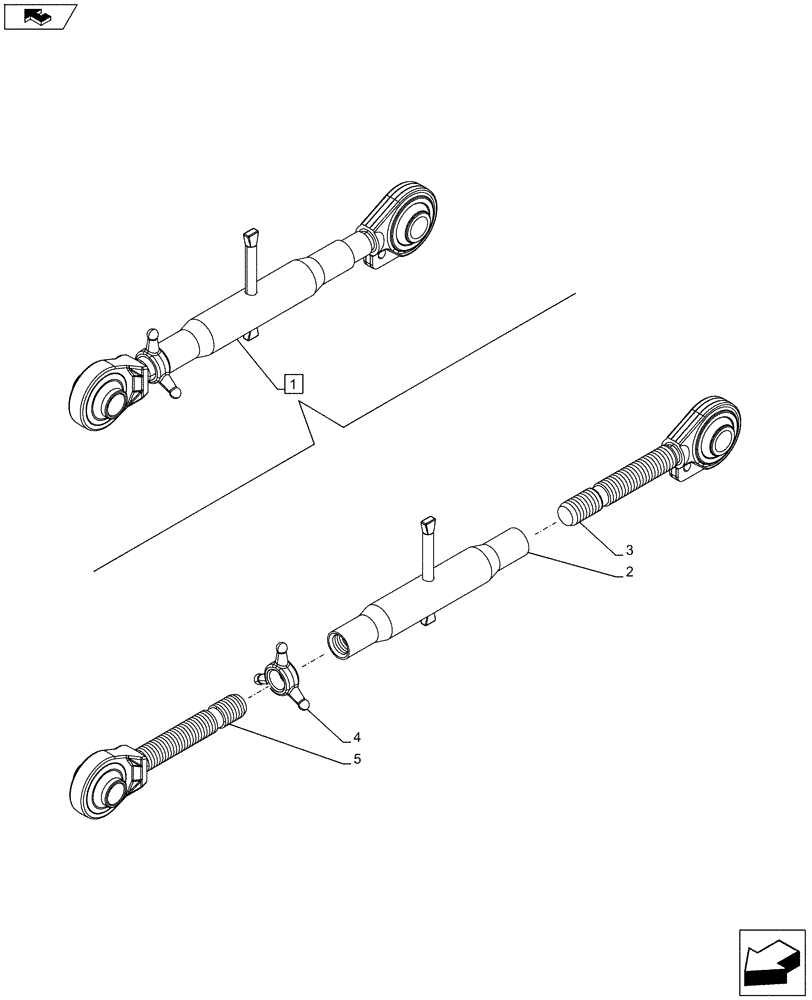 Схема запчастей Case IH FARMALL 85C - (37.162.AF[02]) - VAR - 331789 - 3 POINT HITCH, FRONT, UPPER LINK, W/O FRONT PTO, COMPONENTS (37) - HITCHES, DRAWBARS & IMPLEMENT COUPLINGS