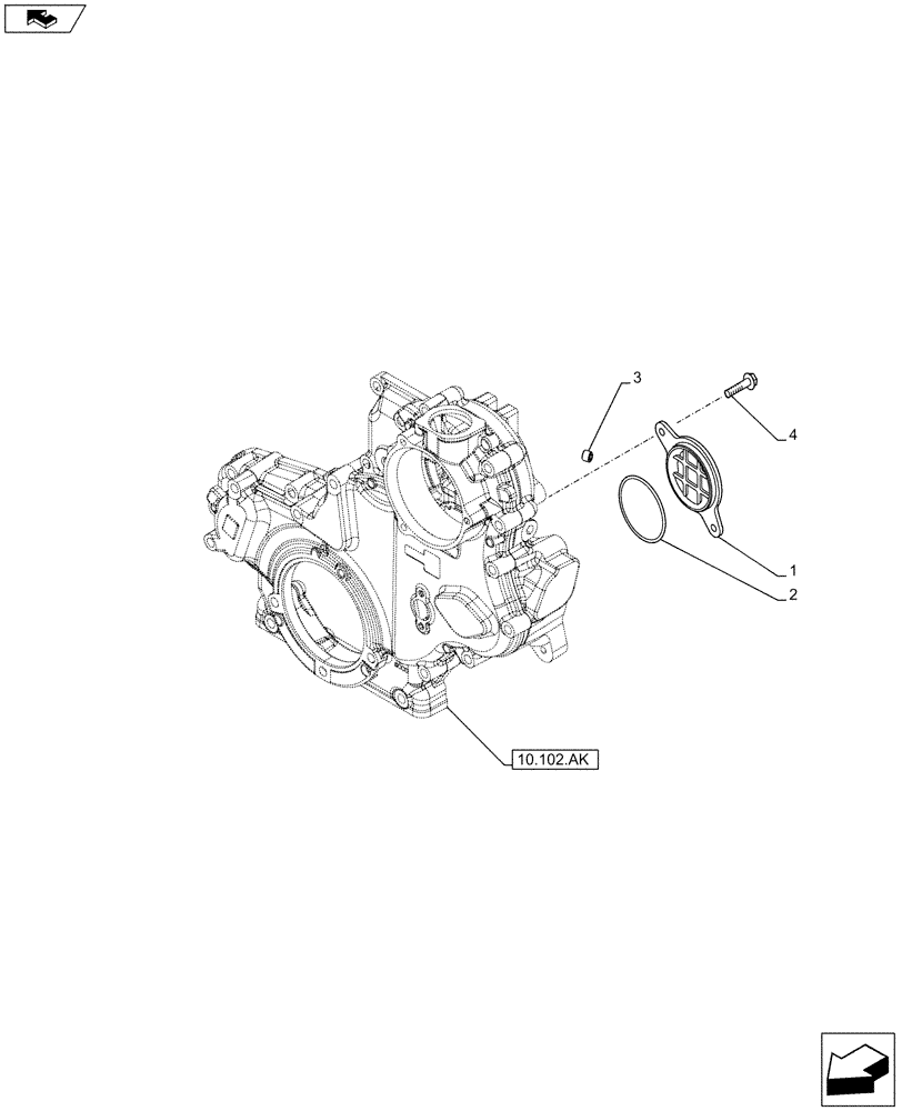 Схема запчастей Case IH F5DFL413H A009 - (10.102.AQ) - INJECTION PUMP DRIVE, COVER (10) - ENGINE