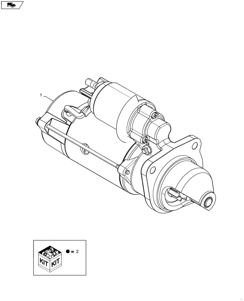 Схема запчастей Case IH WD2303 - (55.201.AE) - STARTER MOTOR (55) - ELECTRICAL SYSTEMS