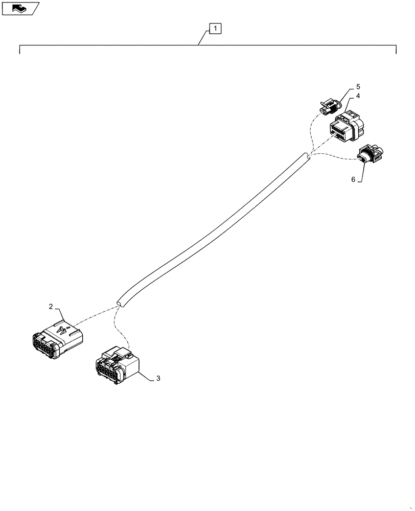 Схема запчастей Case IH MAGNUM 260 - (55.100.DP[01]) - HARNESS, ARMREST - WITH MOTOR (55) - ELECTRICAL SYSTEMS