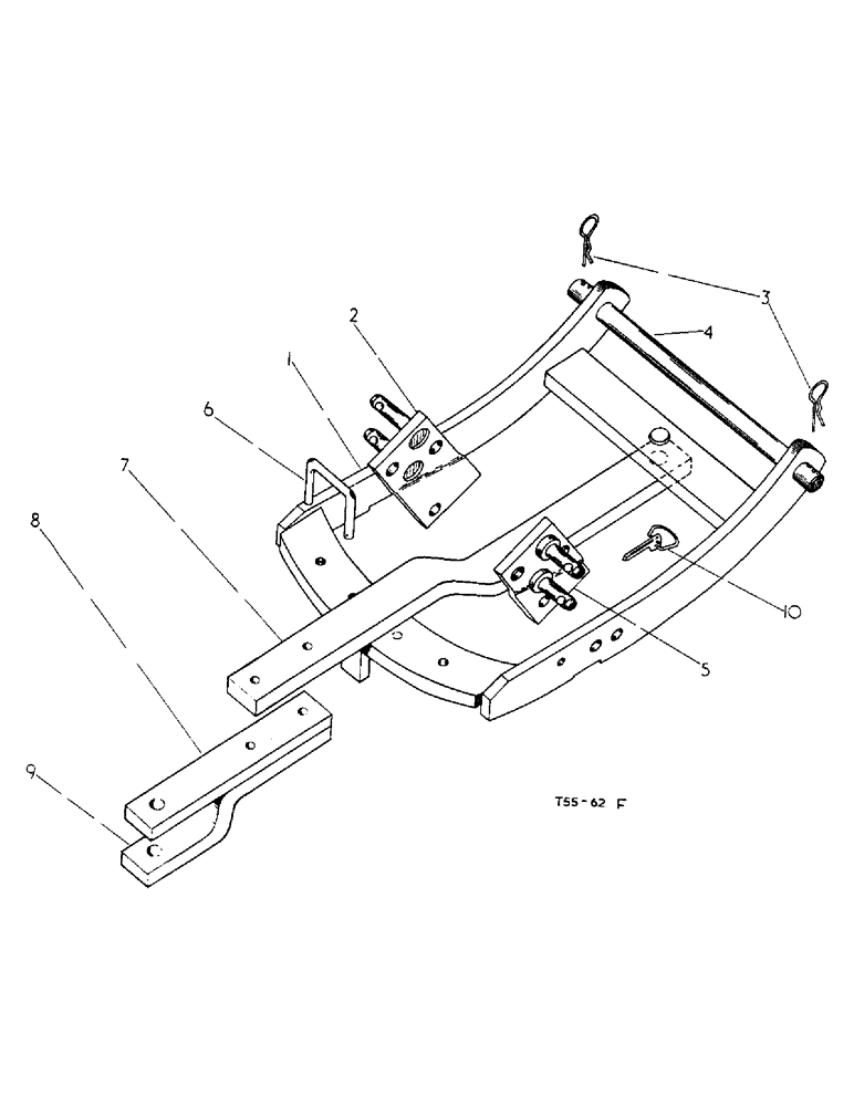 Схема запчастей Case IH 276 - (6-05) - DRAWBAR ATTACHMENTS (09) - CHASSIS