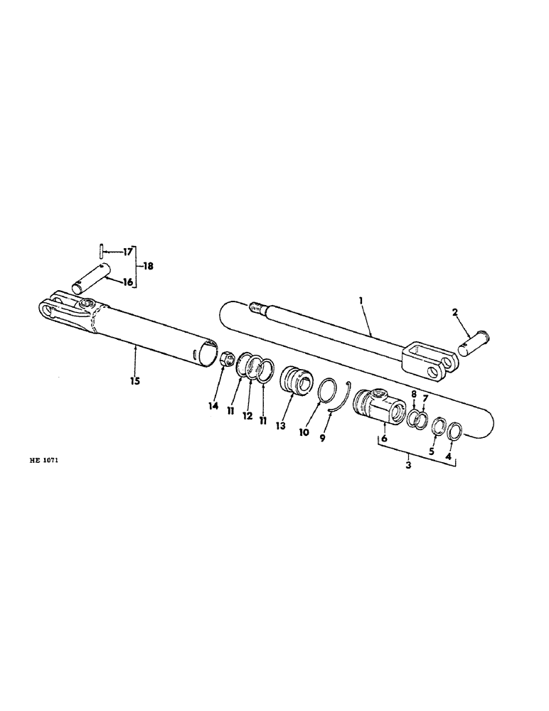 Схема запчастей Case IH 275 - (L-52) - LIFT ARM HYDRAULIC CYLINDER, (2 X 8 STROKE), (ENDGATE) 