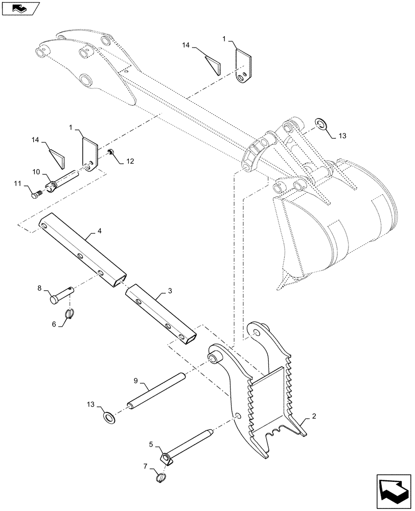 Схема запчастей Case IH BH114 - (052) - MECHANICAL THUMB KIT - 717916016 (88) - ACCESSORIES