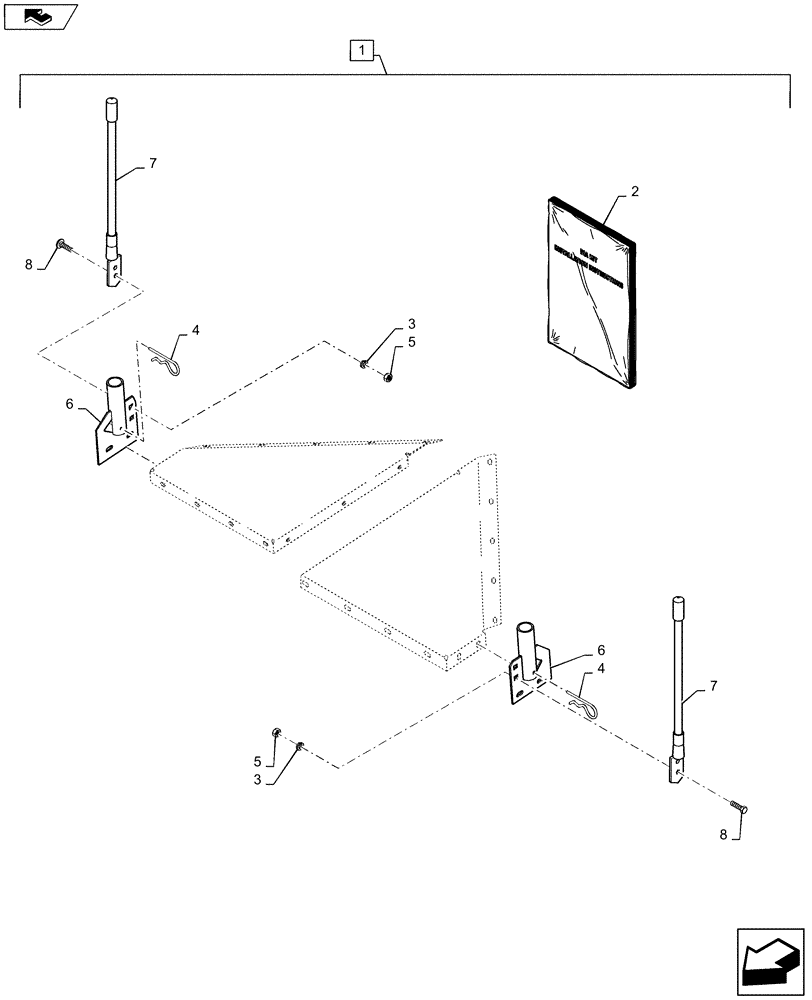 Схема запчастей Case IH RD132 - (88.088.01) - DIA KIT, CORNER MARKER CNH (00) - COMPLETE MACHINE