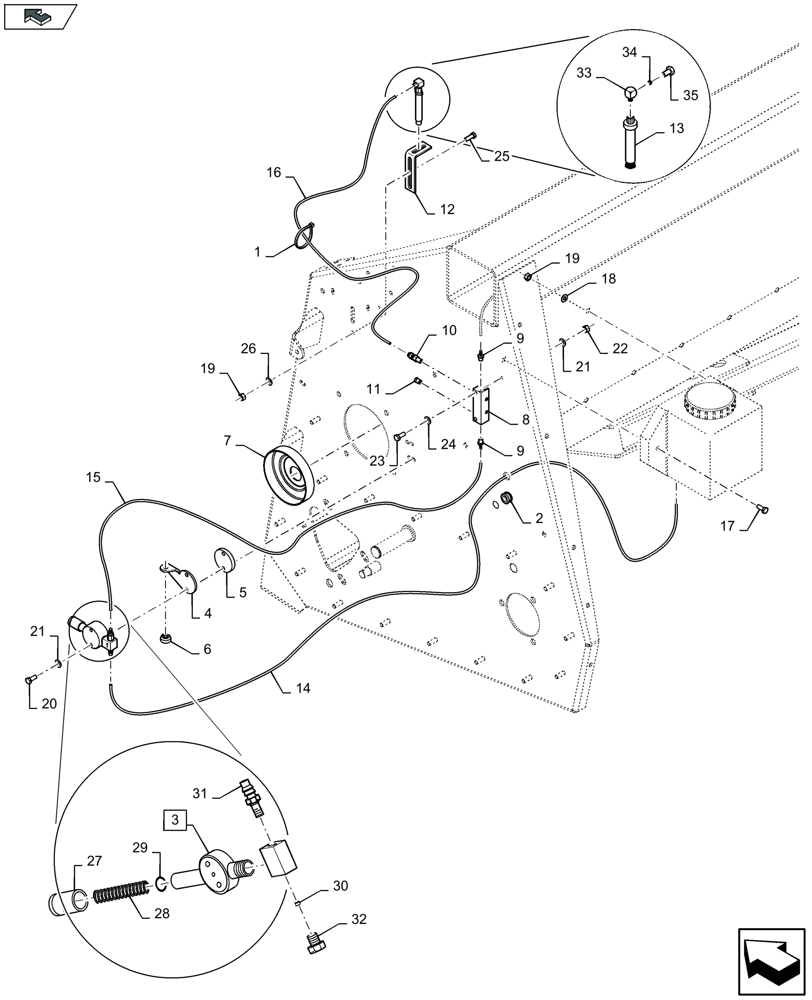 Схема запчастей Case IH 2612XR - (71.480.040) - GREASE KIT, LH (71) - LUBRICATION SYSTEM