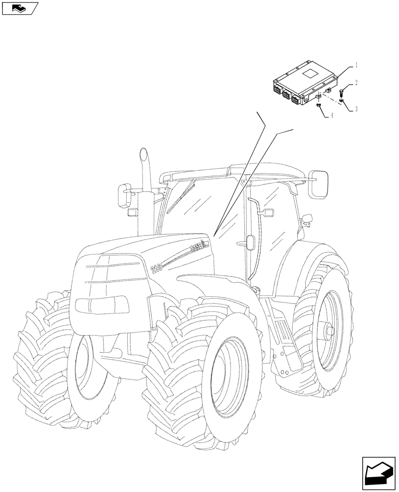 Схема запчастей Case IH MAXXUM 120 - (55.640.AG[02]) - VAR - 330247, 743766, 330291, 743764, 335245, 743673, 330345 + STD - ELECTRONIC CONTROL UNITS (55) - ELECTRICAL SYSTEMS