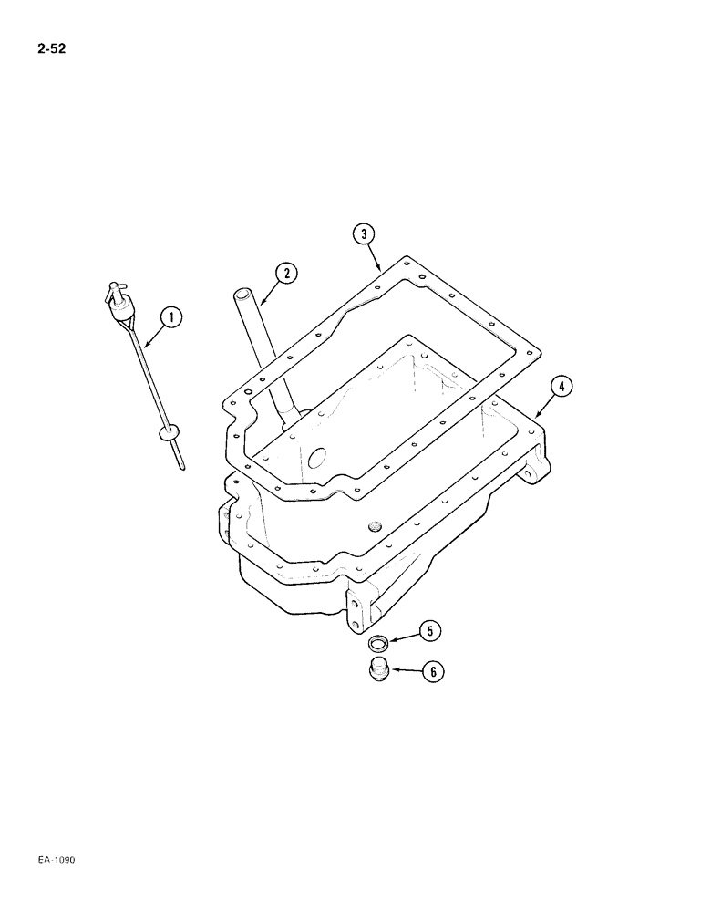 Схема запчастей Case IH 385 - (2-052) - OIL PAN (02) - ENGINE