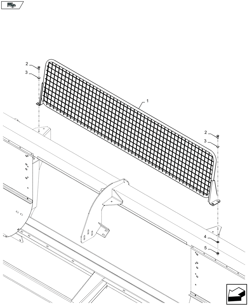 Схема запчастей Case IH 2612XR - (58.208.620) - DUSTSCREEN (58) - ATTACHMENTS/HEADERS