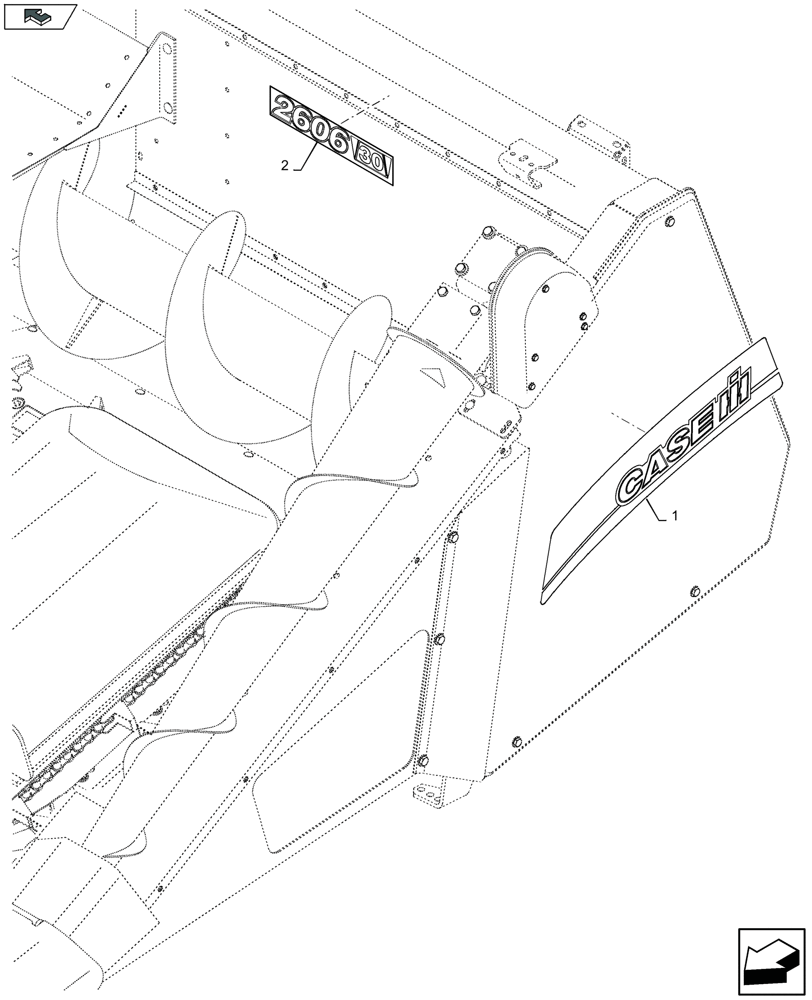 Схема запчастей Case IH 2606XR - (90.108.030) - COMMERCIAL DECALS - C585 (90) - PLATFORM, CAB, BODYWORK AND DECALS