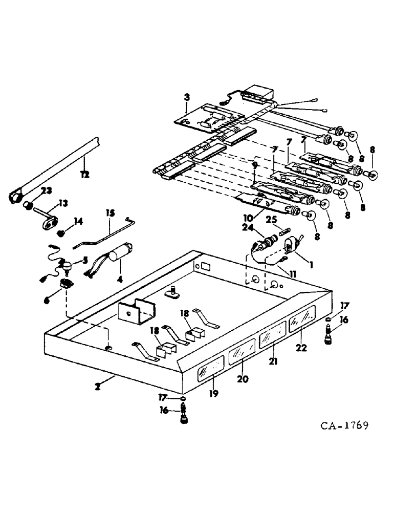 Схема запчастей Case IH 815 - (N-23) - PARTS, ACCESSORIES AND ATTACHMENTS, MONITOR CONTROL PANEL Accessories & Attachments