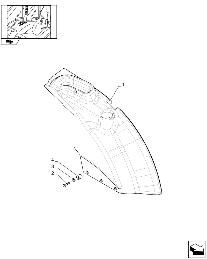 Схема запчастей Case IH FARMALL 105V - (1.92.88/01[03]) - TRIM PANEL, LEFT SIDE, W/ CAB (10) - OPERATORS PLATFORM/CAB