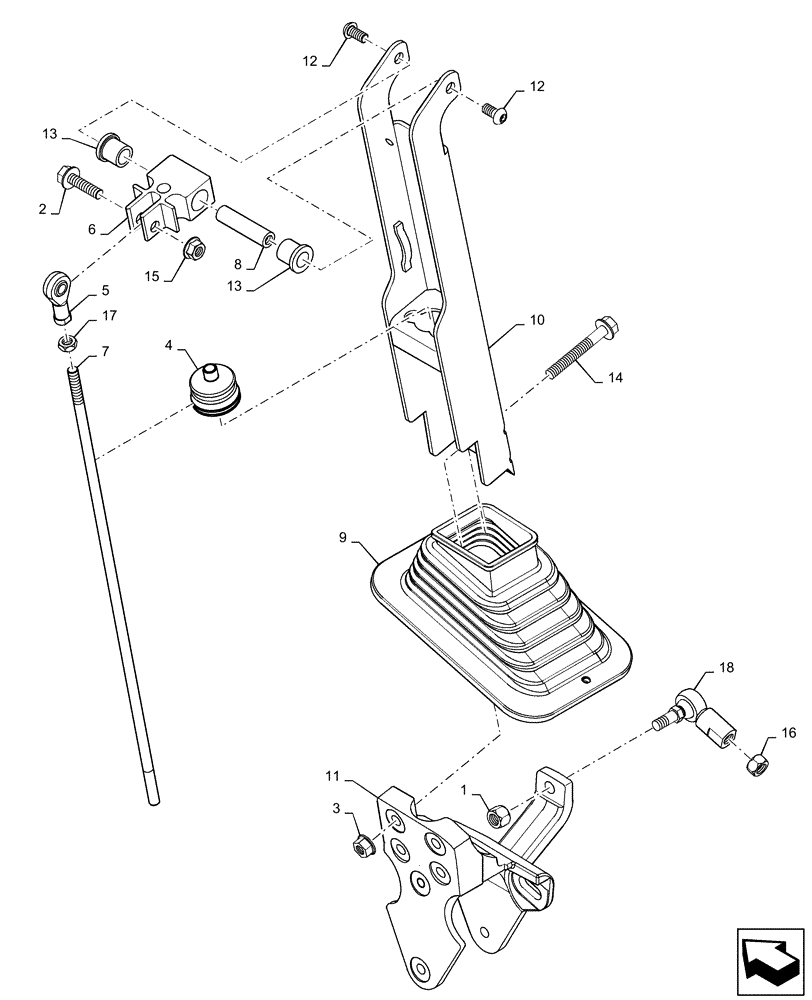 Схема запчастей Case IH SV250 - (55.512.CL[01]) - LH SUB HANDLE, HAND CONTROLS (55) - ELECTRICAL SYSTEMS