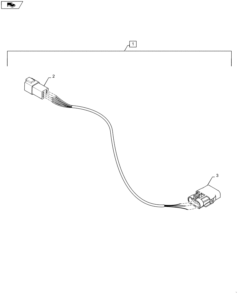 Схема запчастей Case IH 1255 - (55.545.AA[01]) - WIRE HARNESS SEED SENSOR (55) - ELECTRICAL SYSTEMS