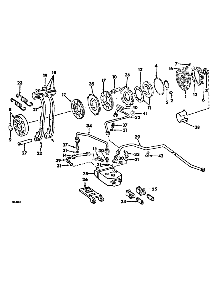 Схема запчастей Case IH HYDRO 100 - (04-2) - BRAKES, BRAKES AND CONNECTIONS, 766, 966 AND HYDRO 100 TRACTORS (5.1) - BRAKES