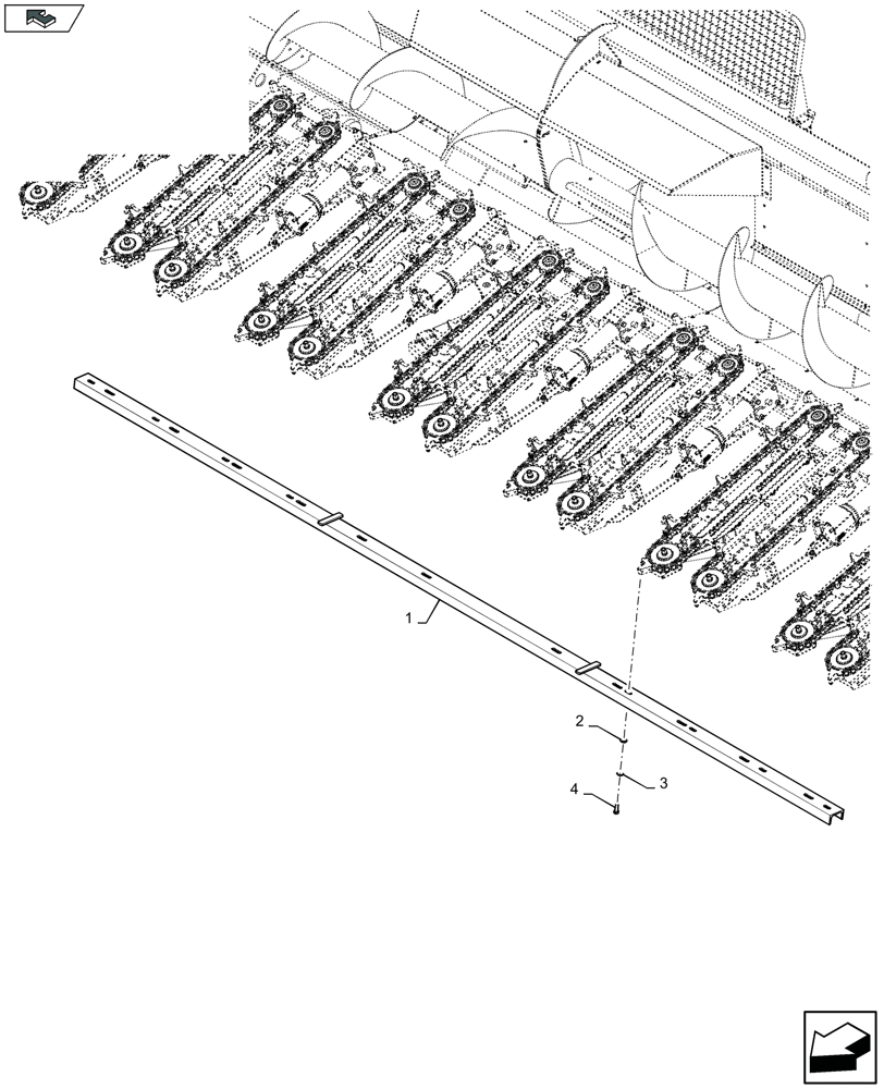 Схема запчастей Case IH 2606XR - (58.208.720) - FIXATION KIT (58) - ATTACHMENTS/HEADERS