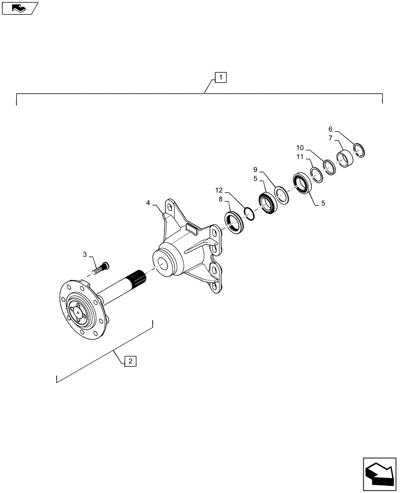 Схема запчастей Case IH SR150 - (29.202.AJ[02]) - AXLE, PLANETARY GEAR BOX (29) - HYDROSTATIC DRIVE