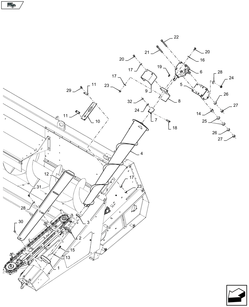 Схема запчастей Case IH 2606XR - (58.212.050) - SIDE DIVIDERS - C585 (58) - ATTACHMENTS/HEADERS