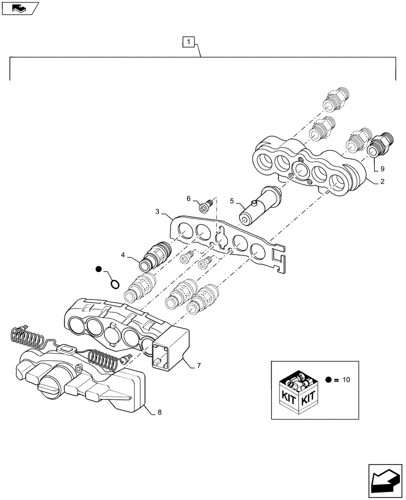 Схема запчастей Case IH L735 - (35.310.AP[05]) - VAR - 713621006 - MC-4 COUPLING COMPONENTS (35) - HYDRAULIC SYSTEMS