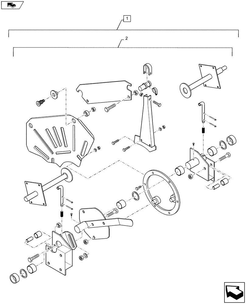 Схема запчастей Case IH 2020 - (88.088.01) - DIA KIT, 30 FOOT REEL ATTACHING PACKAGE (88) - ACCESSORIES