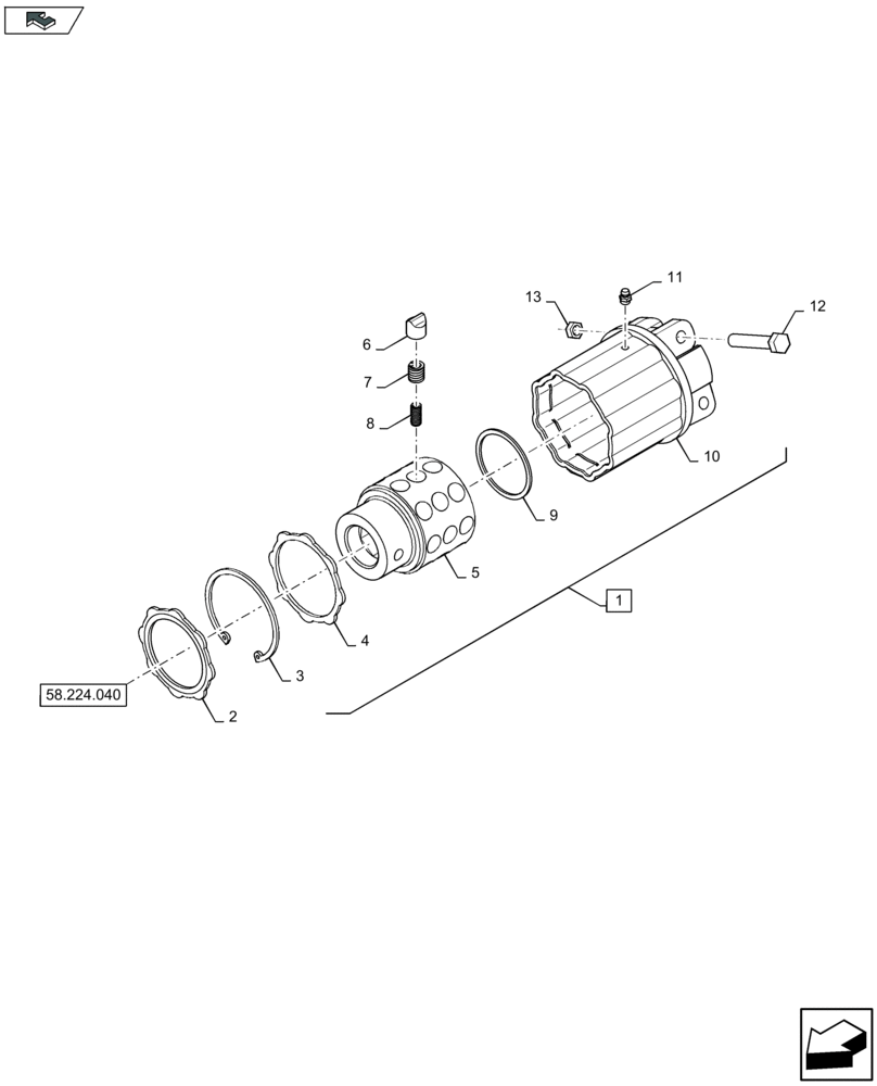 Схема запчастей Case IH 2606XR - (58.224.330) - ROW UNIT, SAFETY CLUTCH (58) - ATTACHMENTS/HEADERS