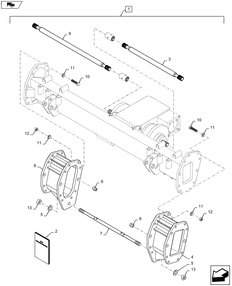 Схема запчастей Case IH AFX8010 - (88.044.01) - DIA KIT, AXLE EXTENSION NA 138MM FI A (88) - ACCESSORIES