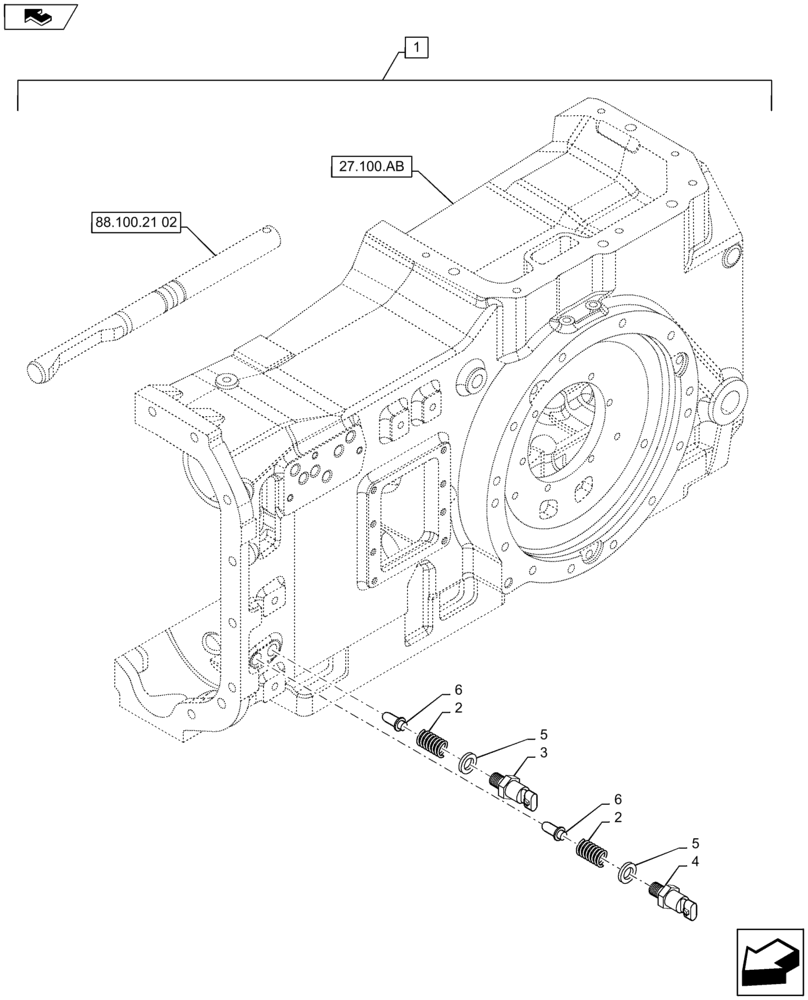 Схема запчастей Case IH MAXXUM 110 - (88.100.21[03]) - DIA KIT - CREEPER FOR TRANSMISSION 16X16 - TEMPERATURE SWITCH (88) - ACCESSORIES