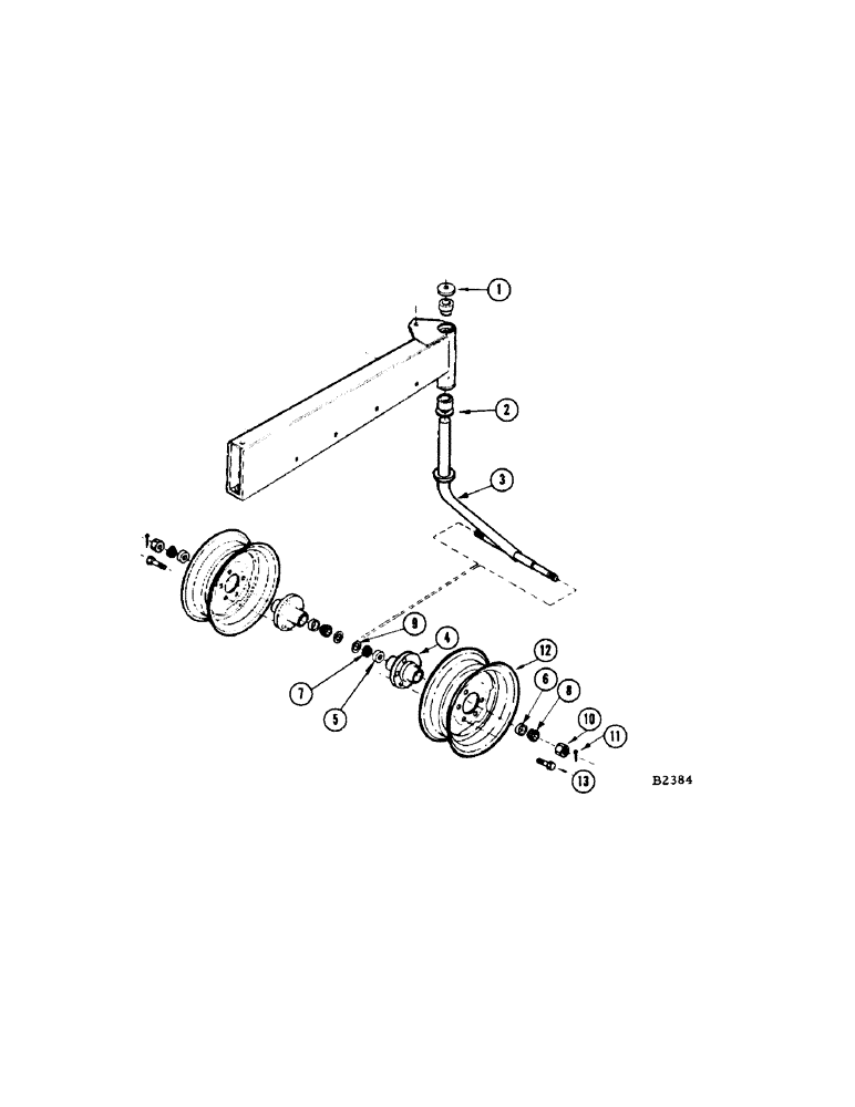 Схема запчастей Case IH 1150 - (044[A]) - DUAL REAR WHEEL 8266001 AND AFTER (44) - WHEELS