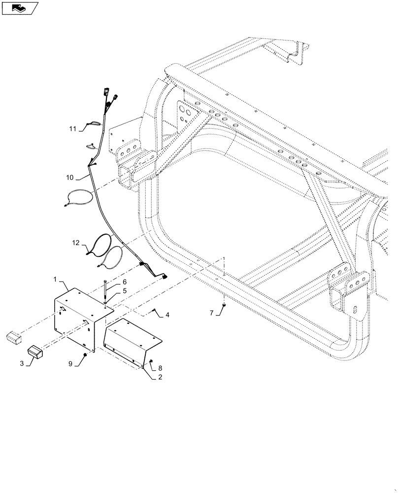 Схема запчастей Case IH 635 - (55.404.05) - REAR LICENSE PLATE LAMP & SUPPORT (55) - ELECTRICAL SYSTEMS